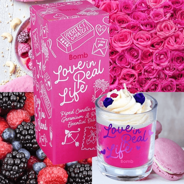 Love in Real Life Piped Candle