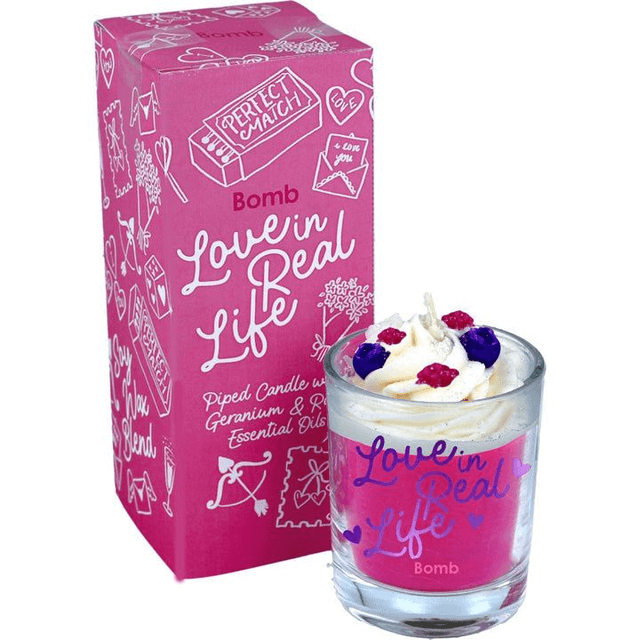 Love in Real Life Piped Candle